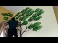 How To Make Beautiful Tree wall painting