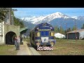 Light Train TER through the Patagonian Steppe with WIND STORM