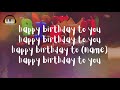 Happy Birthday To You - Short Karaoke Instrumental Music (sing twice) | by Mmm De