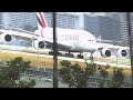 Amazing A380 Crosswind landing at Lax. Dubai - Los Angeles #planes #emirates #lax