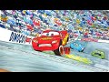 Draw LIGHTNING McQUEEN Racing to The Finish Line with a Burst Tire Drawing Coloring | Tim Tim TV