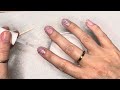 DIP POWDER ON MY DOMINANT HAND | HOW TO GLITTER DIPS | SHORT NAILS