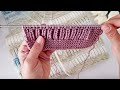 Çok Kolay İki Şiş Selanik Desen Örgü Yelek Modeli 🎉 süveter hırka ceket atkı şapka knitting crochet