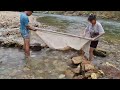 Fishing Build dams to catch shrimp and fish to sell and make dinner