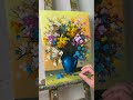 How to draw flowers easily / Acrylic Painting for Beginners