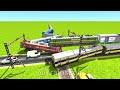 THE HARD HITS FROM TWO SIDES ON MEMU TRAIN AT DIAMOND LEVEL CROSSING🔺Train Simulator | TrainsFun