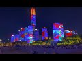 美轮美奂的震撼科技视觉盛宴， 深圳福田市民中心灯光秀。Shenzhen Light Show。4K HDR