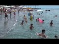 Адлер 2024 Июль Пляж Чайка забит людьми  Adler 2024 July Chaika Beach is packed with people