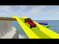 Cars vs Colorful Slides with Portal Trap Cars vs Balls