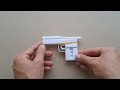 DIY - HOW TO MAKE BULLET SHOOTING MINI GUN FROM A4 PAPER - ( PAPER POCKET GUN )