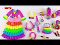 DIY How to Make Polymer Clay Miniature Doll Dress with Makeup Set | DIY Easy Polymer Clay Tutorial