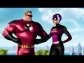 Mr and mrs Incredible posing as heros going into action seed5274799564014734