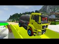 Cars vs Colorful Slides with Portal Trap Cars vs Balls vs Train BeamNG Drive#25