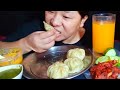 BIG BIG CHICKEN🐔TAIPO MOMO 🥟 WITH CHICKEN WINGS || TAIPO BIG MOMO  NEPALI MUKBANG ||@gyanirana7343