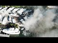 MASSIVE Boat Fire and Firefight Caught on Video! Awesome Drone footage!