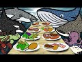 Carnivore vs Herbivore Sea Animals | Let's Draw & Color Sharks & Whales and Learn Fun Animal Facts!