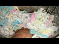 Experiment - Colored Cotton Balls - in a Washing Machine