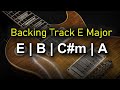 Rock Pop Backing Track E Major | 70 BPM | Guitar Backing Track