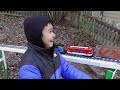 Johny Shows Biggest Lego Train Tracks Layout Build Outside Lego Trains Clean The Leaves