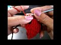 Crochet watermelon coaster : ถักโครเชต์ที่รองแก้วแตงโม #Tutorial #Handmade #Howto