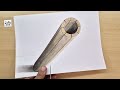 3d drawing on paper how to draw 3d art