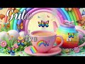 Guten Morgen   -  Teekanne mit Tasse und Schmetterlingen - Für die Teetrinker