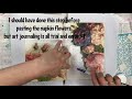 Art journaling with napkins & blending the background | Step by step