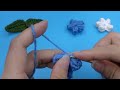 Bao Anh Handmade shows how to knit and crochet flower keychains part 7