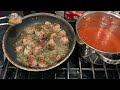 Making Italian meatballs with my toddler sidekick!