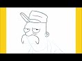 How to draw Scruffy with guidelines step by step (Futurama)