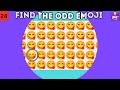 FIND THE ODD EMOJI OUT | odd one out puzzle | Emoji quiz
