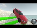 BIG AND SMALL CARS VS INSANE HILL WITH MASSIVE SPEEDBUMPS BEAMNG DRIVE