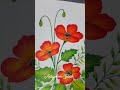 Painting Poppy flowers with One Stroke Technique