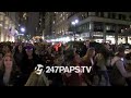 (New) (Exclusive) Justin Bieber leaving NYC while Hundreds of Beliebers Cheering (Throwback)