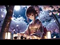 Sakura tea under the moon - Beautiful night cherry blossoms and traditional Japanese music