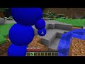 Mikey and JJ hiding from BUBLE Monster From digital circus 2 - Minecraft Maizen