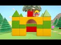 Hop Hop plays with a toy train. Learning toys & baby cartoons for kids. Cars & trains for kids.