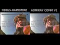 video signal comparison between hdo2+rapidfire and amway com v1