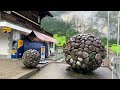 Lauterbrunnen, Switzerland - Rainy walk in the most beautiful Swiss village - Fairytale village