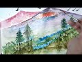 Watercolor Landscape Painting / Landscape Painting Tutorial/ Step By Step