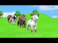 Paint & Animals Duck,Gorilla,Lion,Elephant,Cow,Sheep Fountain Crossing Transformation Animal Cartoon