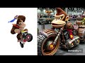 MARIO WORLD CHARACTERS But Harley's Motorcycles 🏍 (Mario Bros, Luigui, Yoshi, Bowser & more) 🔥