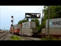 CP FREIGHT TRAIN HEADS INTO MONTREAL RAIL YARD