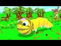 Pacman meets a worm animal friends as he find surprise bug PACMAN-Watermelon roll on farm