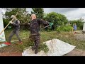 SINGLE OLD man raising 5year old child cleans up house that has been abandoned overgrown grass lawn