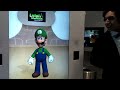 Luigi's welcome at the 'Luigi's Mansion: Dark Moon' Nintendo World launch