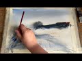 Beautiful MISTY ABSTRACT Watercolor Landscape Painting, Beginners Loose Watercolour Demo Tutorial