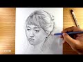 How to draw a girl's sad face || drawing