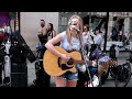 Zoe Clarke Lights Up Grafton Street with a Performance of Her Own Song (Do It All Again).