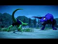 Spider-Man Blue vs Venom Carnage & Hulk Indoraptor Dinosaur Fight!